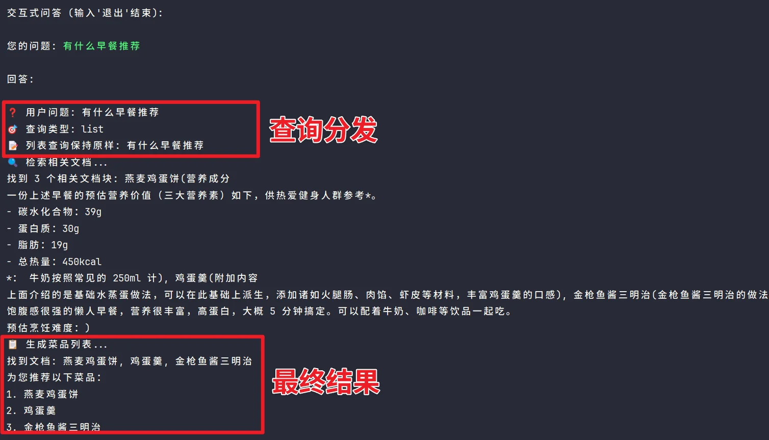 实战项目实际输出效果